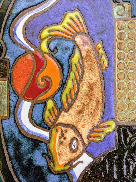 Close up of glazed fish