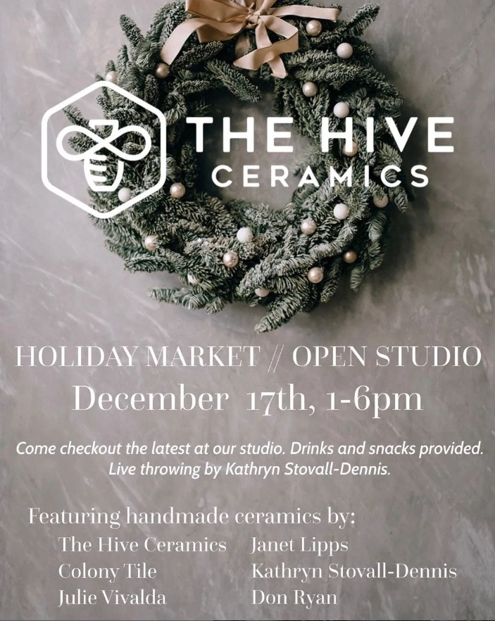 The Hive Ceramics Holiday Market 2022 Flyer