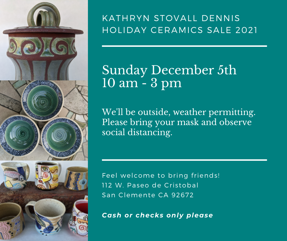 Flyer for Stovall Design Ceramics Sale